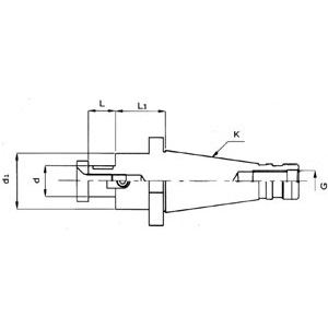 1560GAC - DIN 2080 MILLING CUTTER HOLDER CHUCKS WITH FIXED DRAGGING - Prod. SCU